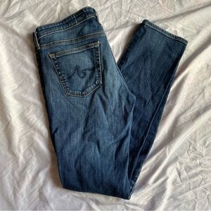 AG Adriano Goldschmied the Stevie Slim Straight Denim Jeans Medium Wash Size 29